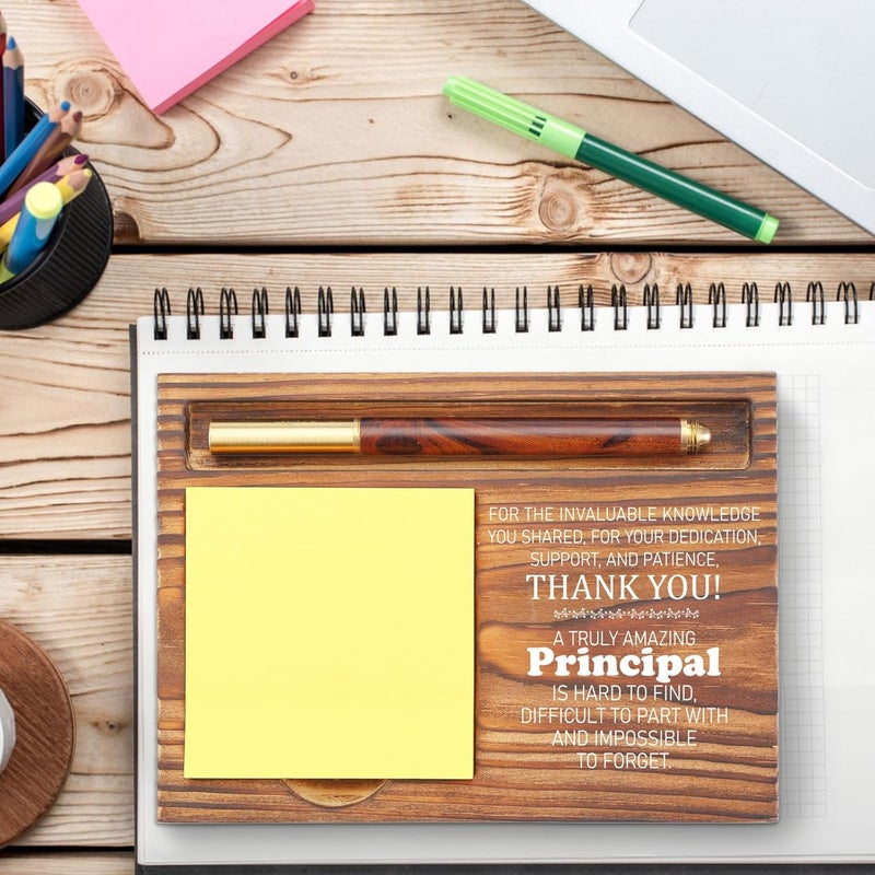 YODOCAMP Principal Appreciation Sticky Note Holder, Thank You Gift for School Educational Leaders, Desk Organizer for Office Self-Stick Note Pad Holders TZP80 - Image 2